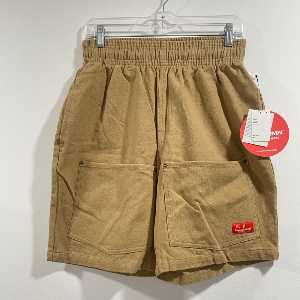 Cookman Chef's Wear Brown Canvas Utility Shorts Mens Medium NWT 231-41958